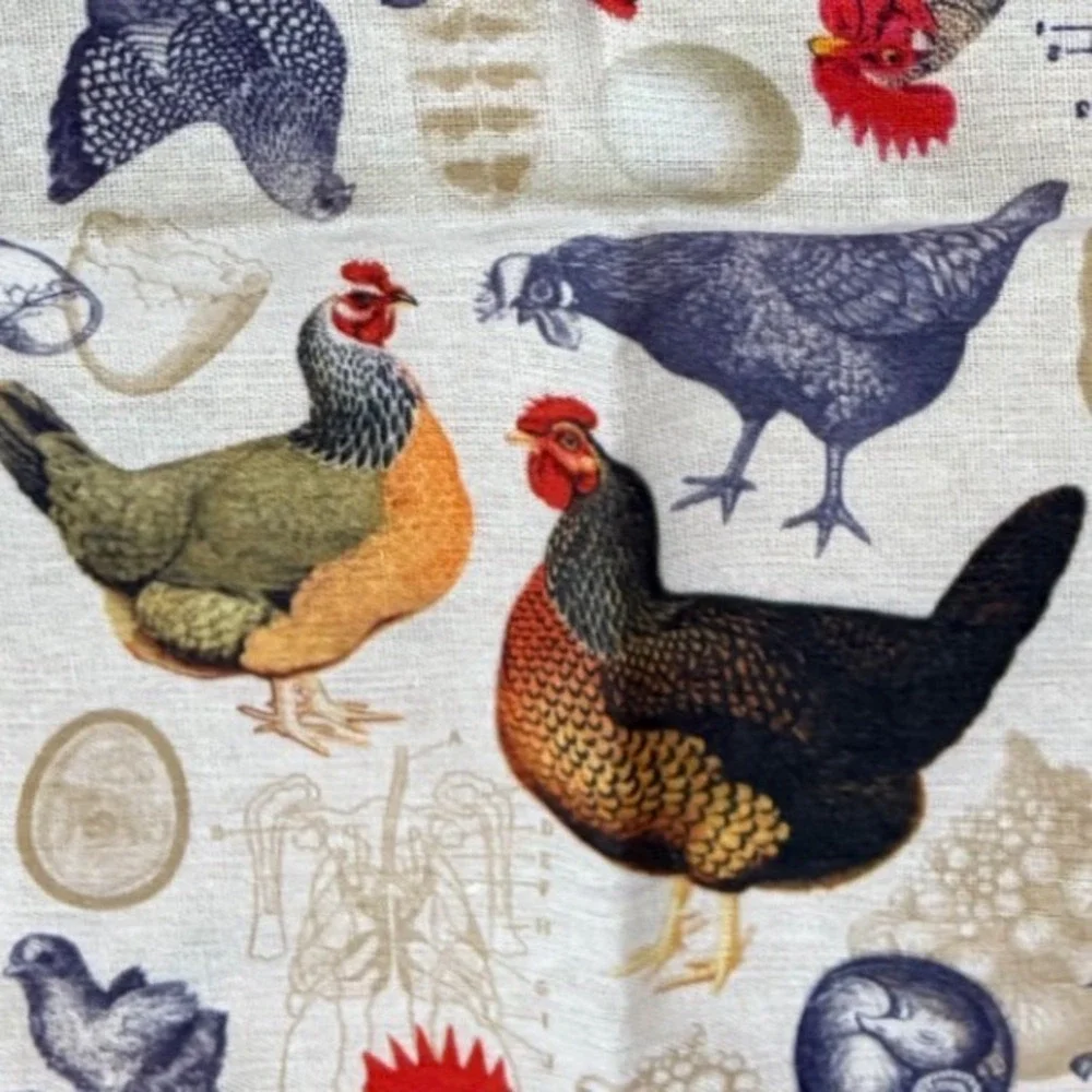Cognitive Surplus 100% Cotton Tea‎ Towel Rooster Chicken Farmhouse Kitchen Decor